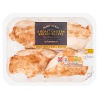 Sainsbury's Roast Boneless Cooked British Chicken Breast x4 480g