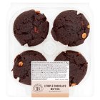 Sainsbury’s Triple Chocolate Muffins x4