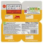 Stamford Street Co. Low Fat Fruit Yogurts Peach & Strawberry 4x125g