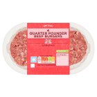 Sainsbury's Quarter Pounder British Beef Burgers x4 454g