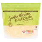 Sainsbury's British Medium Grated Cheddar Cheese 500g