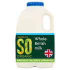 Sainsbury's British Whole Milk, SO Organic 568ml (1 pint)