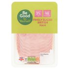 Sainsbury's British Finely Sliced Cooked Ham Slices, Be Good To Yourself x8 100g