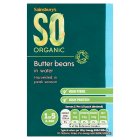 Sainsbury's Butter Beans Carton, SO Organic 380g, (230g*)