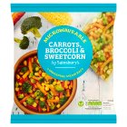 Sainsbury's Carrots, Broccoli & Sweetcorn Microwaveable Steam Bags x4 540g