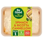 Sainsbury's Spinach & Ricotta Cannelloni Ready Meal For 1, Be Good To Yourself 400g