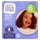 Sainsbury's Little Ones Dry Fit Size 6 Extra Large x30 Nappies