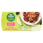 Sainsbury's British Bramley Apple & Blackberry Crumbles, Be Good to Yourself 2x120g