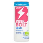 Sainsbury's Pink Bolt Zero Strawberry & Kiwi 250ml