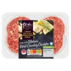 Sainsbury's British Beef Steak & West Country Cheddar Cheese Burgers, Taste the Difference x4 680g