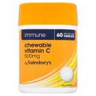 Sainsbury's Immune Chewable Vitamin C 500mg Tablets 1-2 a Day x60