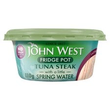 John West No Drain Fridge Pot Tuna Steak with a Little Spring Water