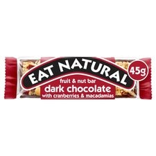 Eat Natural Fruit & Nut Bar Dark Chocolate with Cranberries and Macadamias 45g