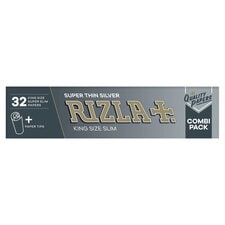 Rizla Slim Silver King Size 32'S Plus Tips Combination Pack