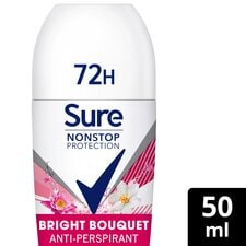 Sure 72h Bright Bouquet Roll-On Antiperspirant Deodorant 50ml