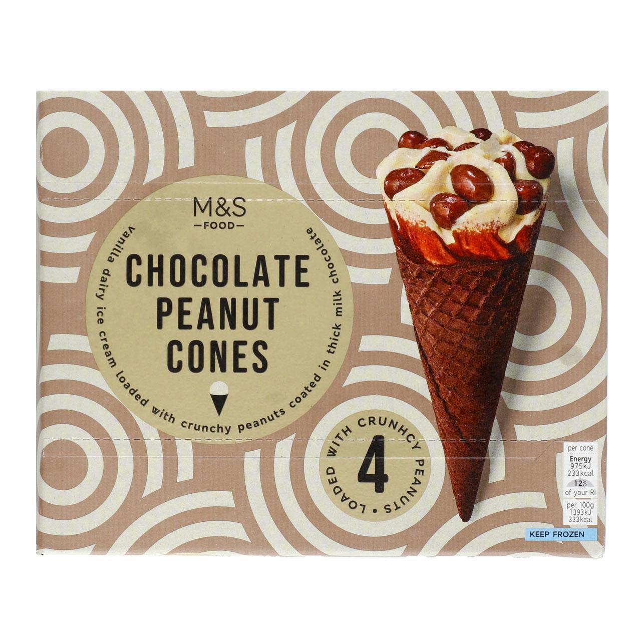 M&S Chocolate Peanut Cones