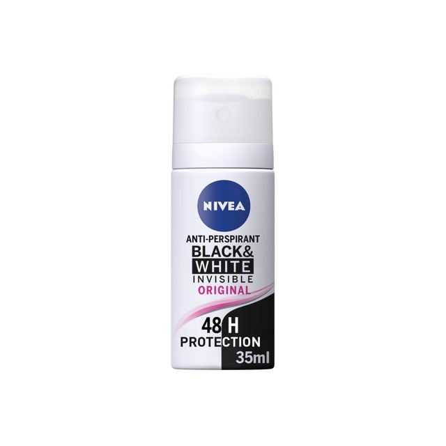 NIVEA Black & White Original Anti-Perspirant Deodorant Travel Size Spray  35ml