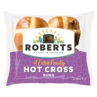 Roberts Extra Fruity Hot Cross Buns x4