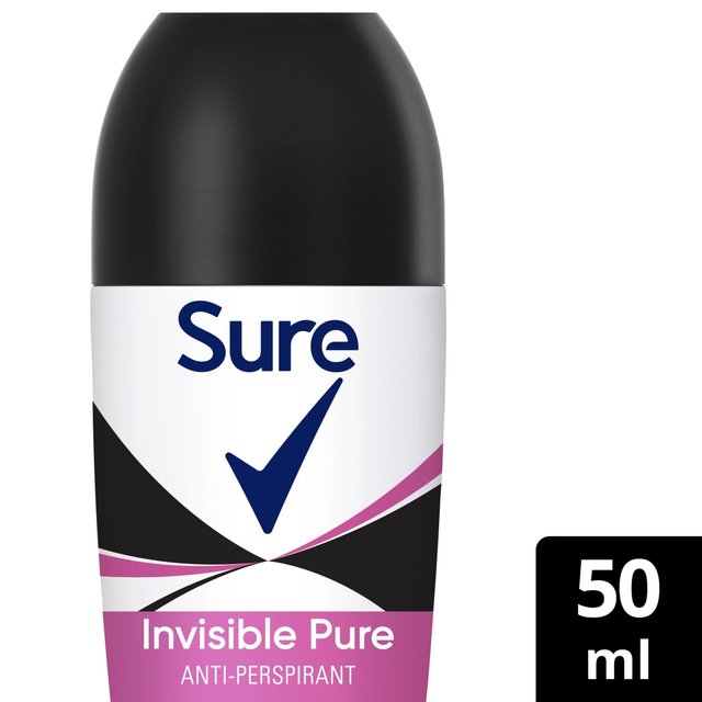 Sure Women Antiperspirant Deodorant Roll On Essential Invisible Pure 50ml