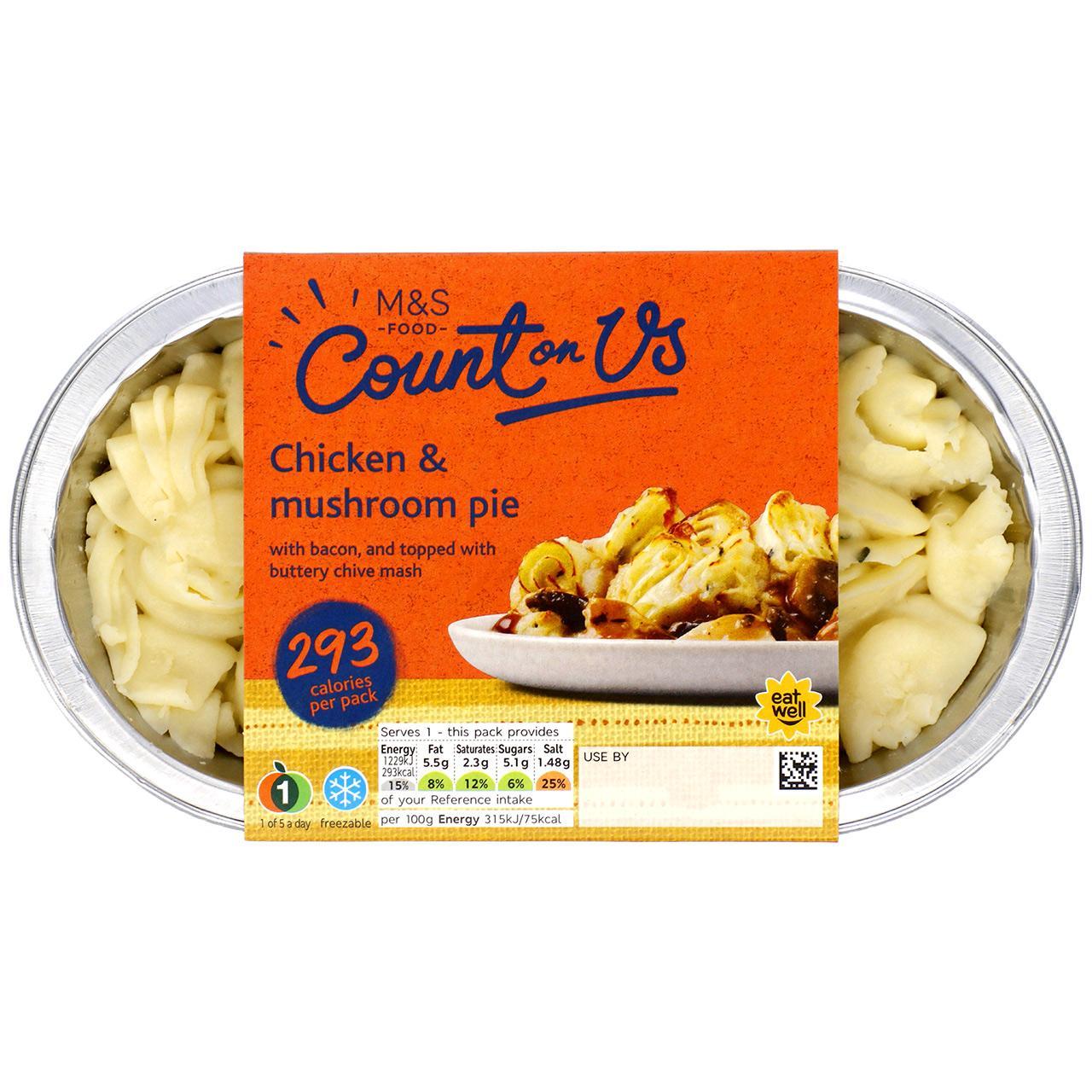 M&S Count On Us Chicken & Mushroom Pie