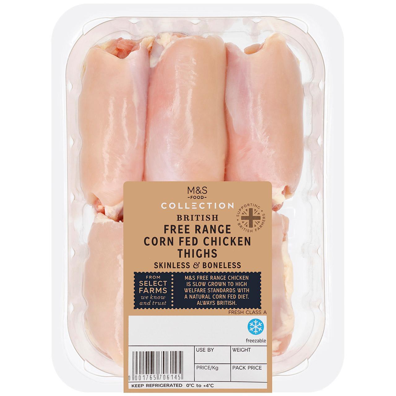 M&S Select Farms Free Range Chicken Thighs Skinless & Boneless