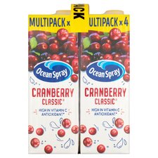 Ocean Spray Cranberry Classic Juice Drink 4 X 1 Litre