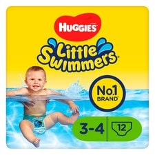 Huggies Little Swimmers Size 3-4 Disposable Swim Nappies x12