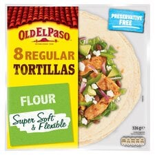 Old El Paso Regular Super Soft Flour Tortillas 8Pk 326G