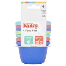 Nuby Food Storage Pots 4m+ 4 Pack