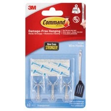 Command Clear Utensil Hooks 3 Hook 4 Strips