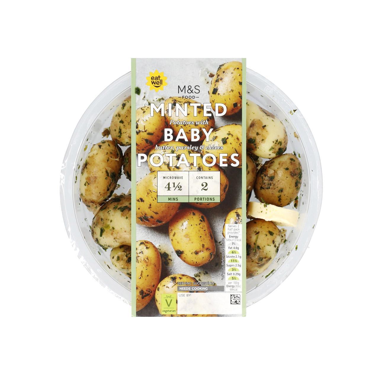 M&S Herby Minted Baby Potatoes