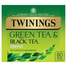 Twinings Green Tea Black Blend 80 Tea Bags