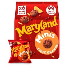 Maryland Chocolate Orange Mini Cookies Multipack, 6 Pack 118.8g