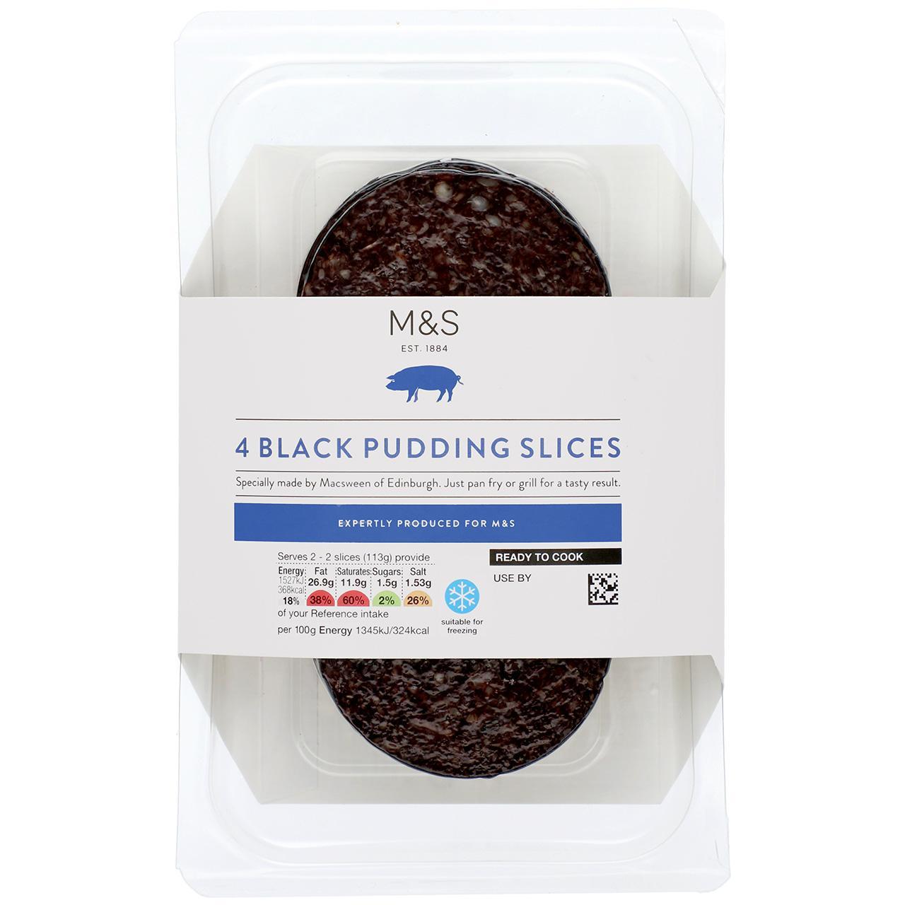 M&S 4 Black Pudding Slices