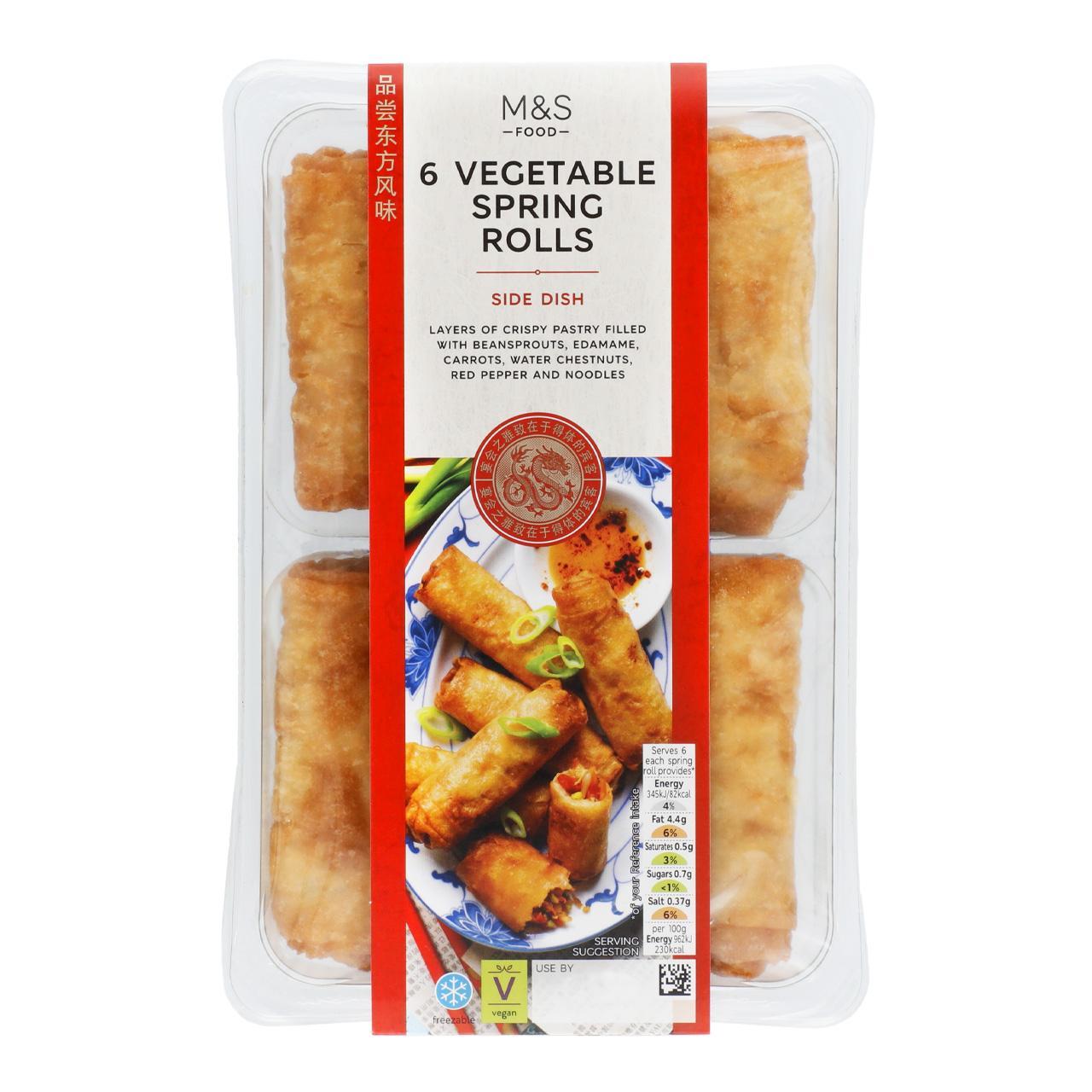 M&S 6 Vegetable Spring Rolls