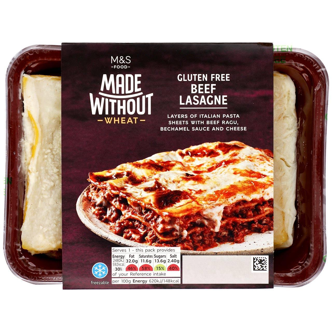 M&S Made Without Wheat Beef Lasagne