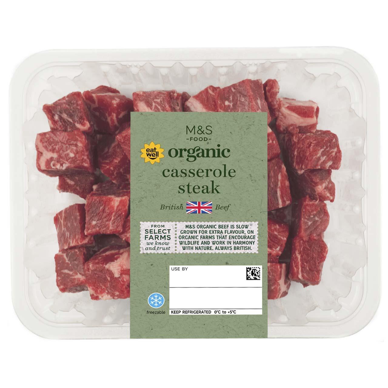 M&S Organic British Casserole Steak