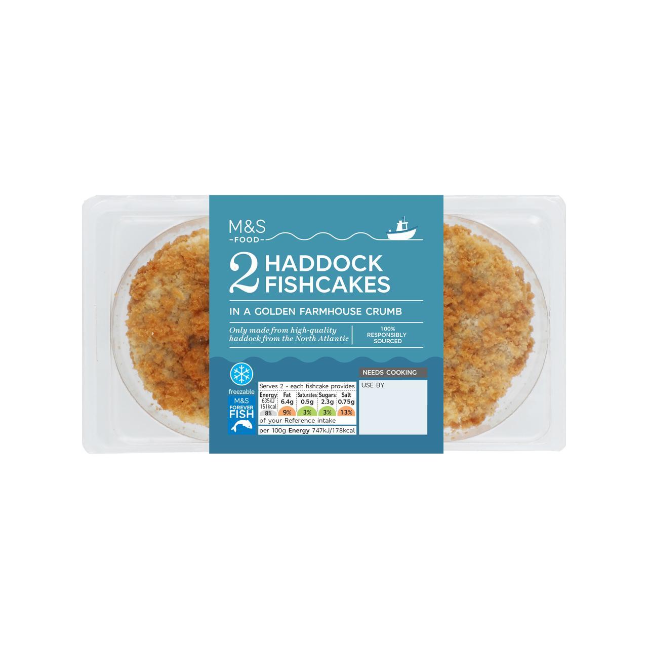 M&S 2 Haddock Fillet Fishcakes