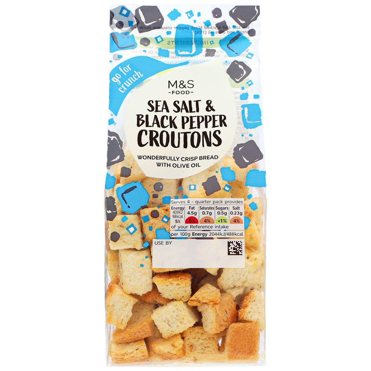 M&S Sea Salt & Black Pepper Croutons