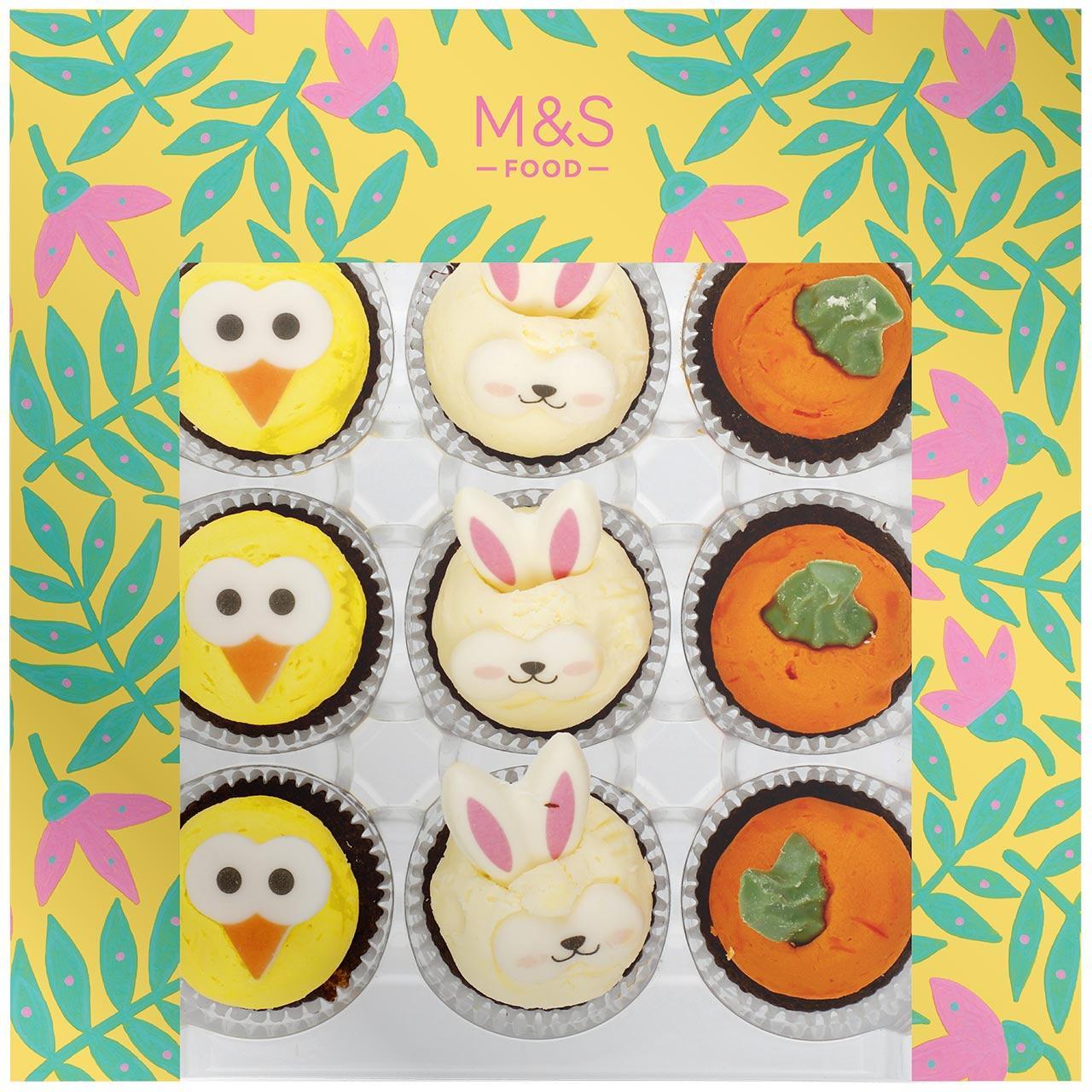 M&S 9 Easter Cupcakes