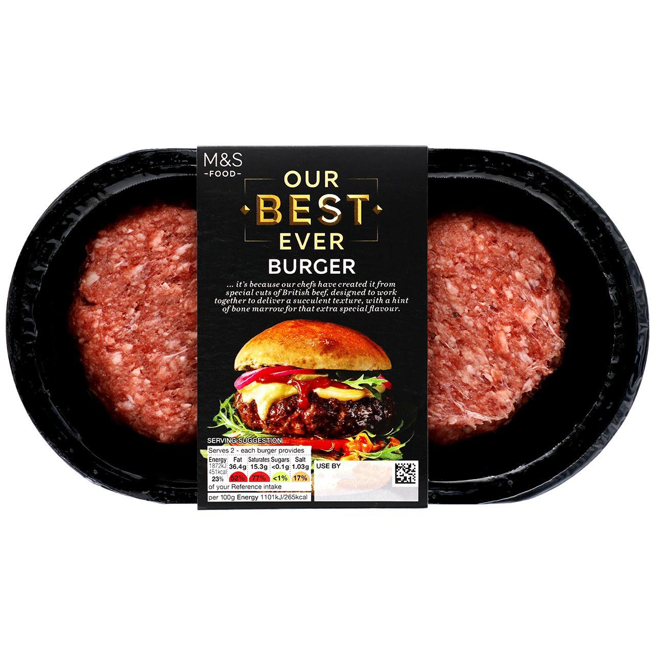 M&S Our Best Ever 2 British Beef Burgers