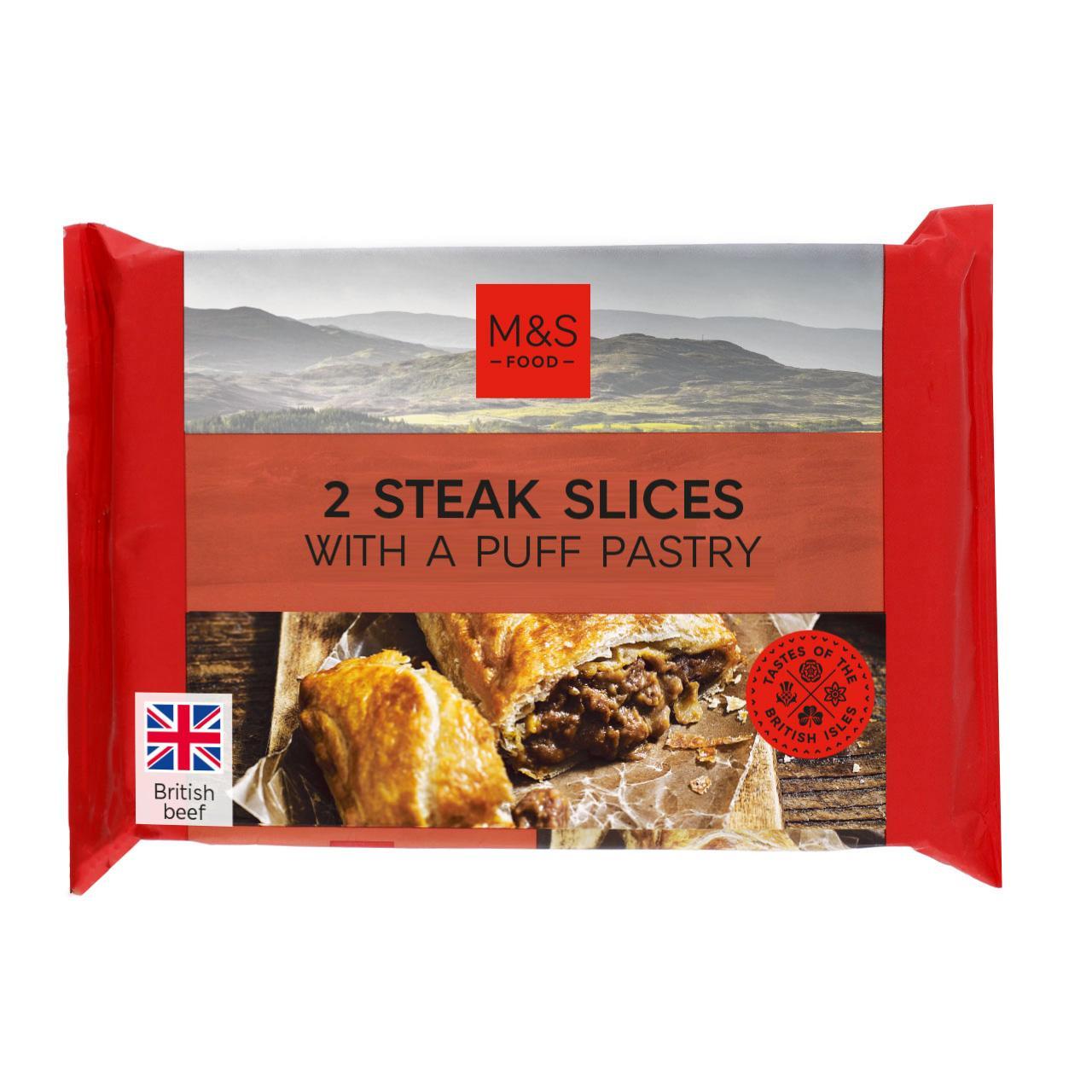 M&S 2 Steak Puff Pastry Slices