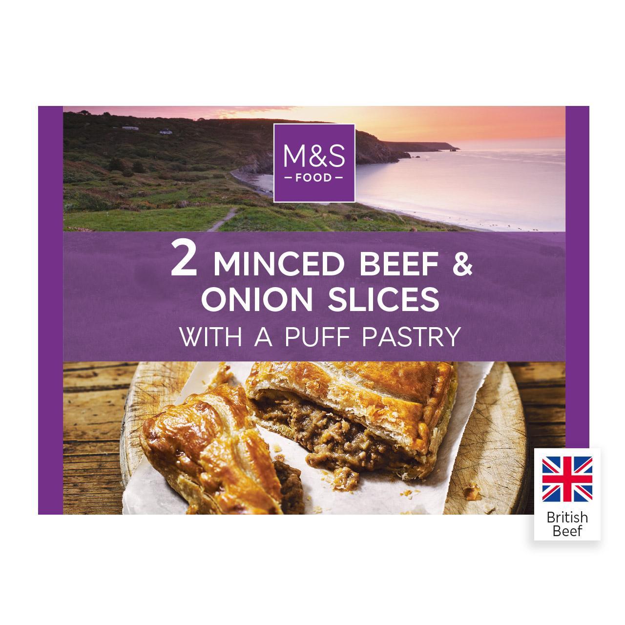 M&S 2 Minced Beef & Onion Puff Pastry Slices