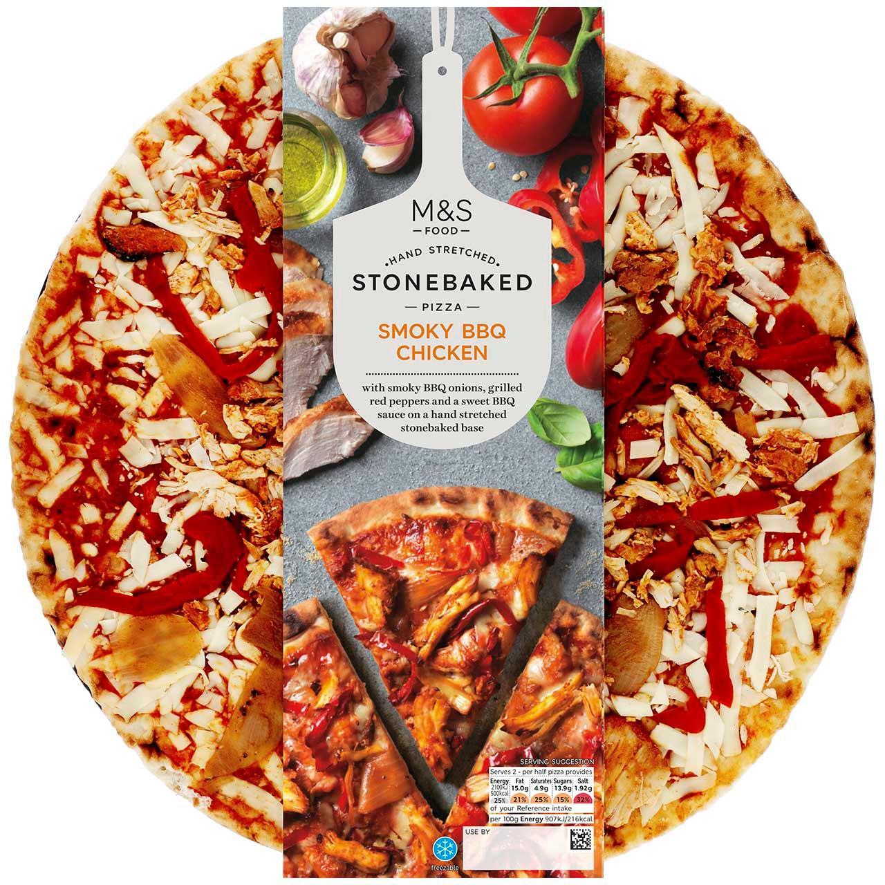 M&S Smoky BBQ Pulled Chicken Woodfired & Stonebaked Pizza