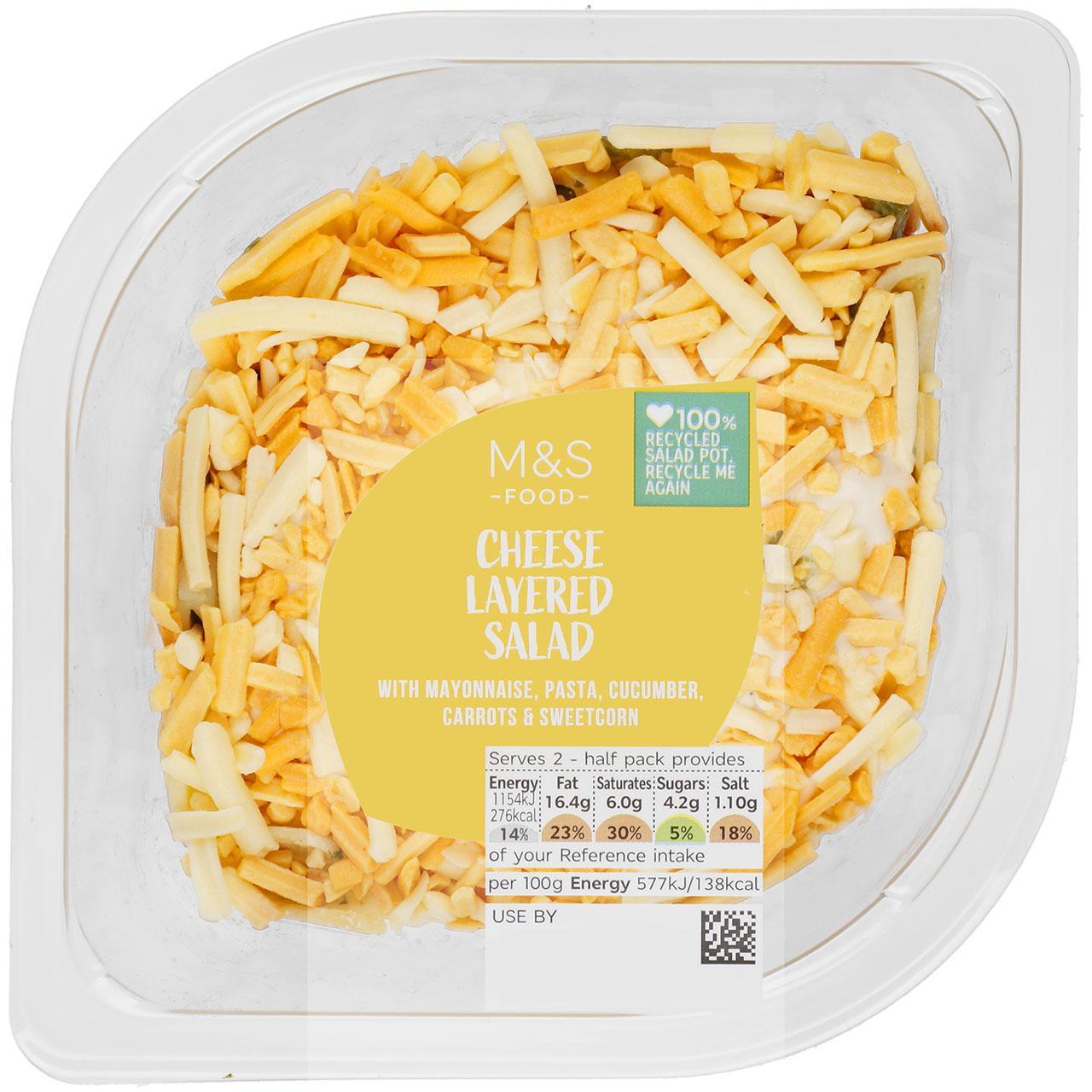 M&S Cheese Layered Salad