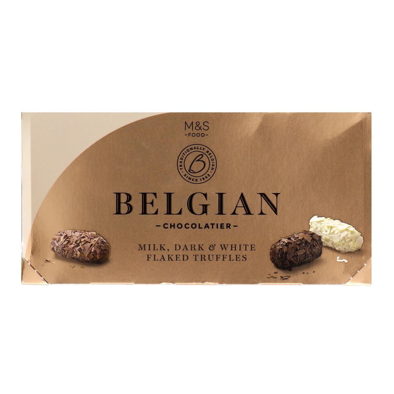 M&S Belgian Milk, Dark & White Chocolate Truffles