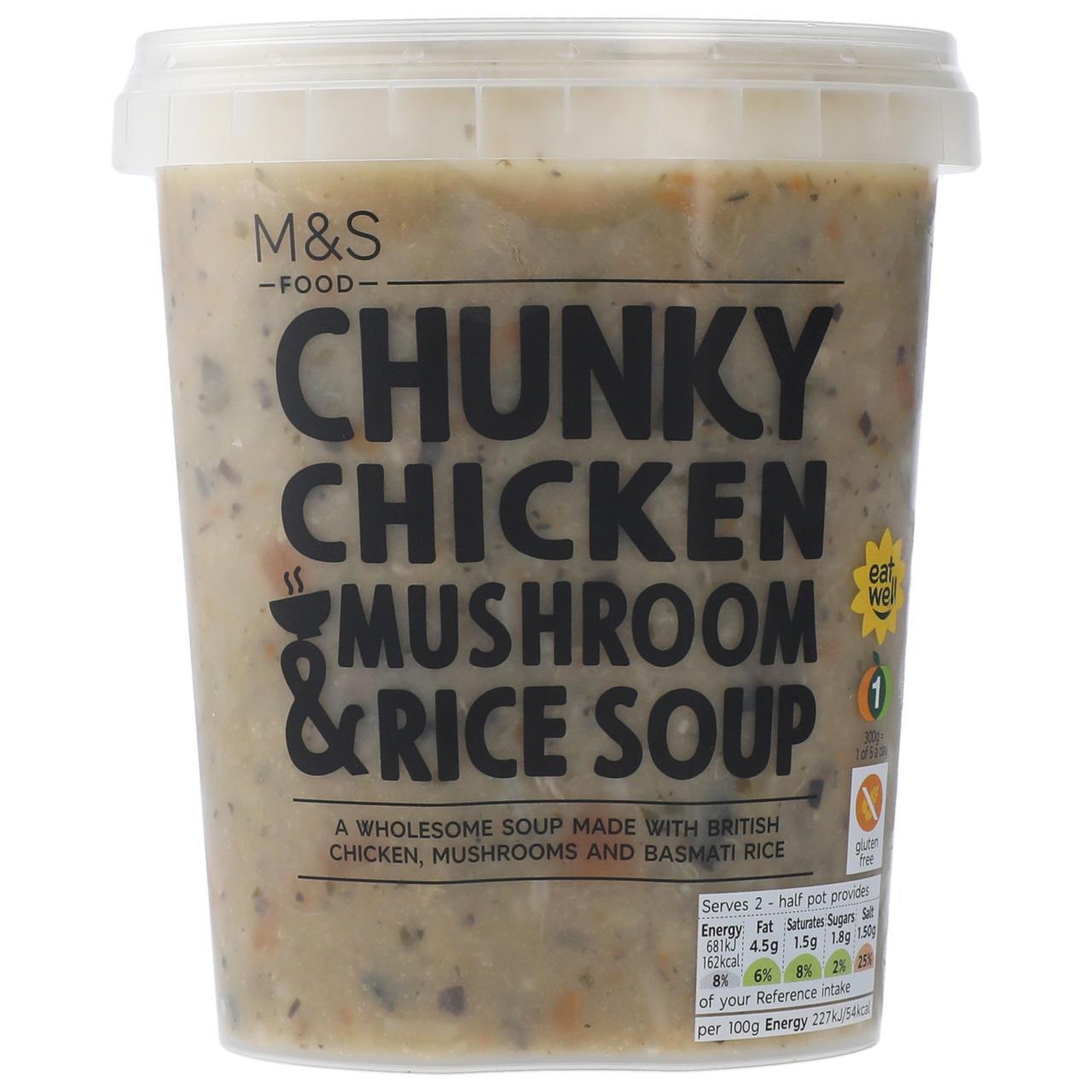 M&S Chunky Chicken Mushroom & Rice Soup