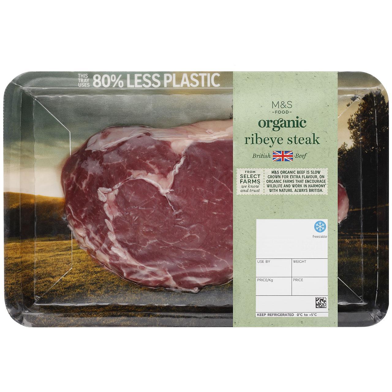 M&S Organic British Beef Ribeye Steak