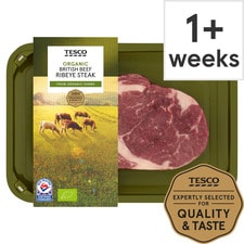 Tesco Organic Beef Ribeye Steak