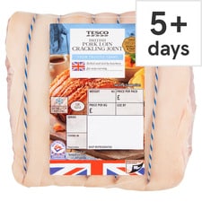 Tesco British Pork Loin Crackling Joint 700g-1.3kg